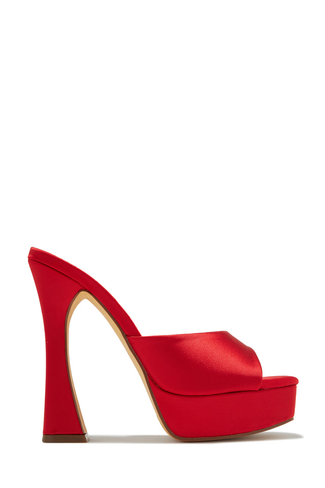 Load image into Gallery viewer, Kiani Platform High Heel Mules - Red
