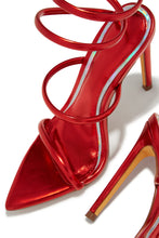 Load image into Gallery viewer, Nathalie Around The Ankle Coil High Heels - Red

