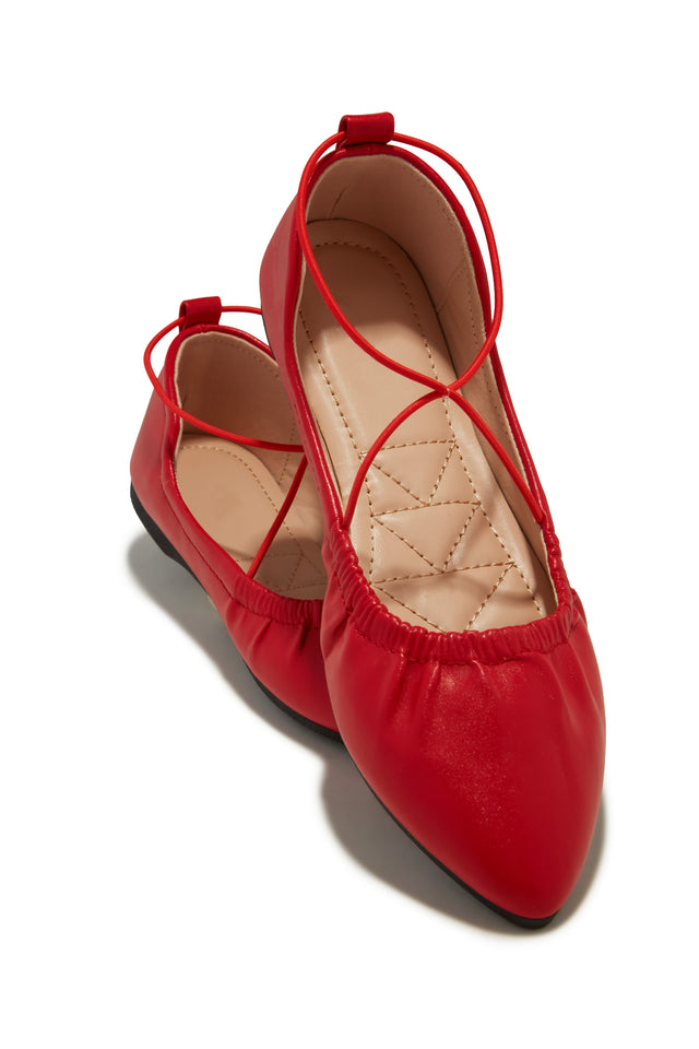 Load image into Gallery viewer, Kristine Criss Cross Flats - Red
