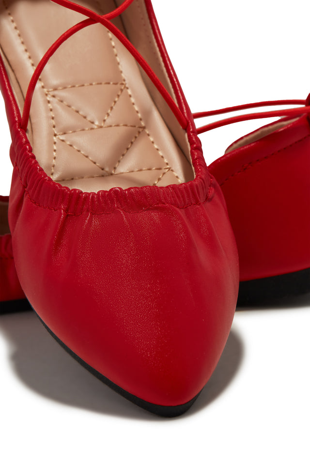 Load image into Gallery viewer, Kristine Criss Cross Flats - Red
