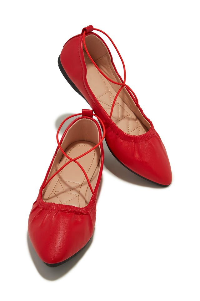 Load image into Gallery viewer, Kristine Criss Cross Flats - Red
