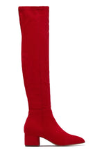 Load image into Gallery viewer, New Moon Over The Knee Block Heel Boots - Red
