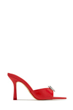 Load image into Gallery viewer, Uilani Heart Embellished Mule Heels - Red
