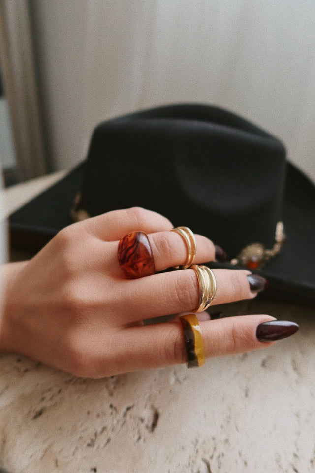 Load image into Gallery viewer, Sienna Four Piece Ring Set - Gold
