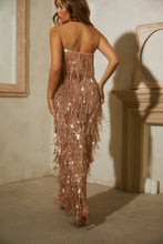 Load image into Gallery viewer, Nude Sequins Dress
