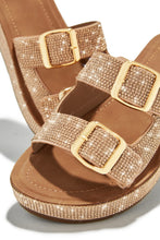 Load image into Gallery viewer, Maldives Island Embellished Platform Slip On Sandals - Rose Gold
