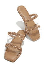 Load image into Gallery viewer, Rose Gold Embellished Slip On Sandals
