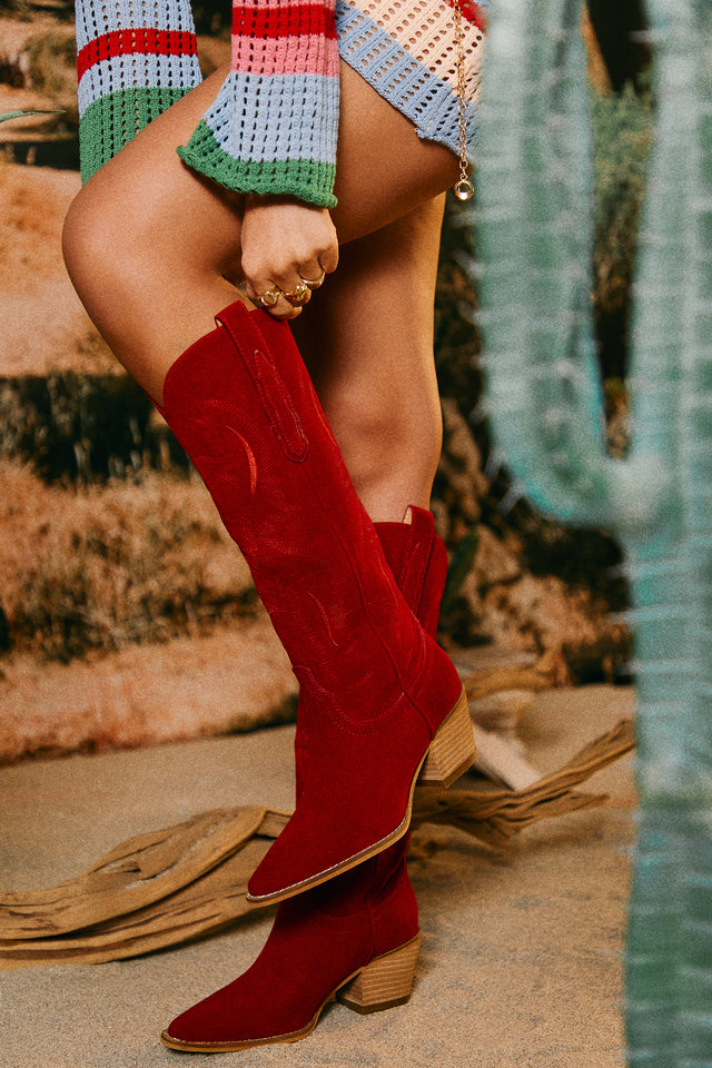 Load image into Gallery viewer, Ryder Cowboy Boots - Red
