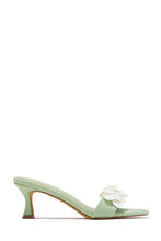Load image into Gallery viewer, Clara Kitten Heel Mules - Sage
