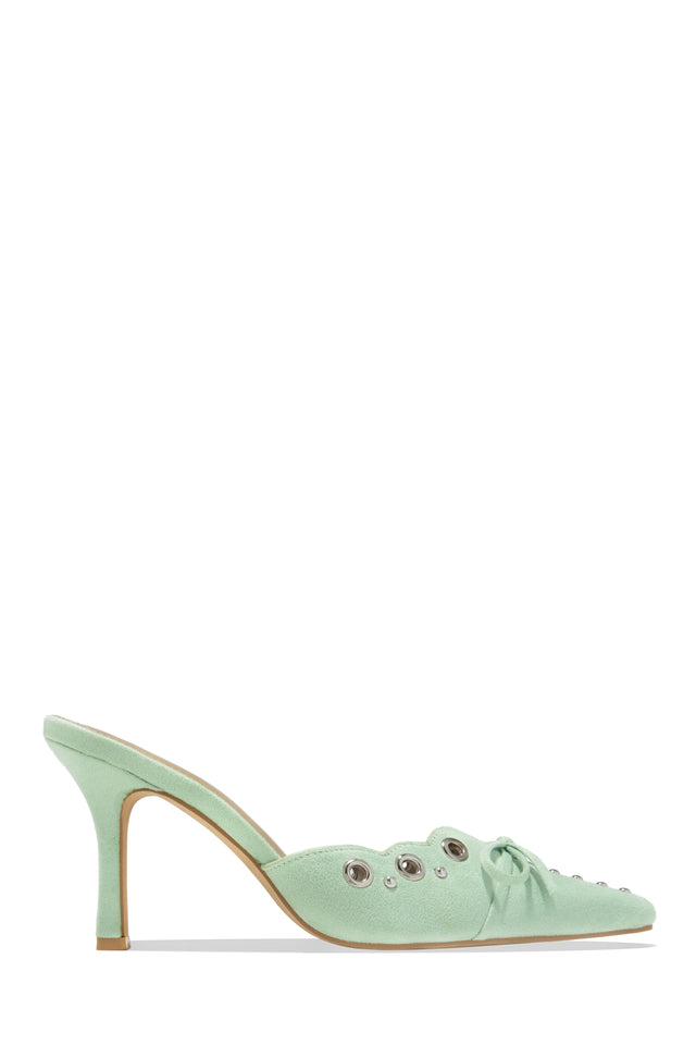 Load image into Gallery viewer, Jasmyn Mid Heel Mule Pumps - Light Pink
