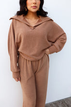 Load image into Gallery viewer, Sami Collared Neck Long Sleeve Sweater Top - Latte
