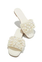 Load image into Gallery viewer, Lexia Slip On Faux Pearl Sandals - Ivory
