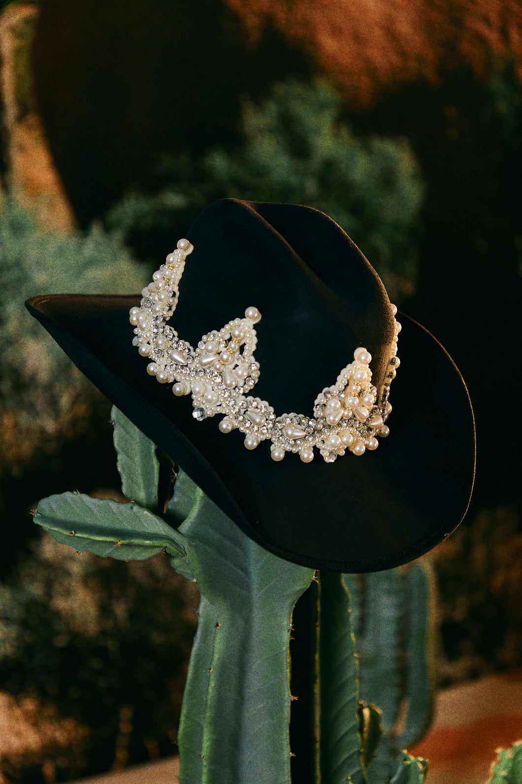 Selena Embellished Western Hat - Black