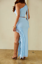 Load image into Gallery viewer, Light Blue Ruffle Skirt
