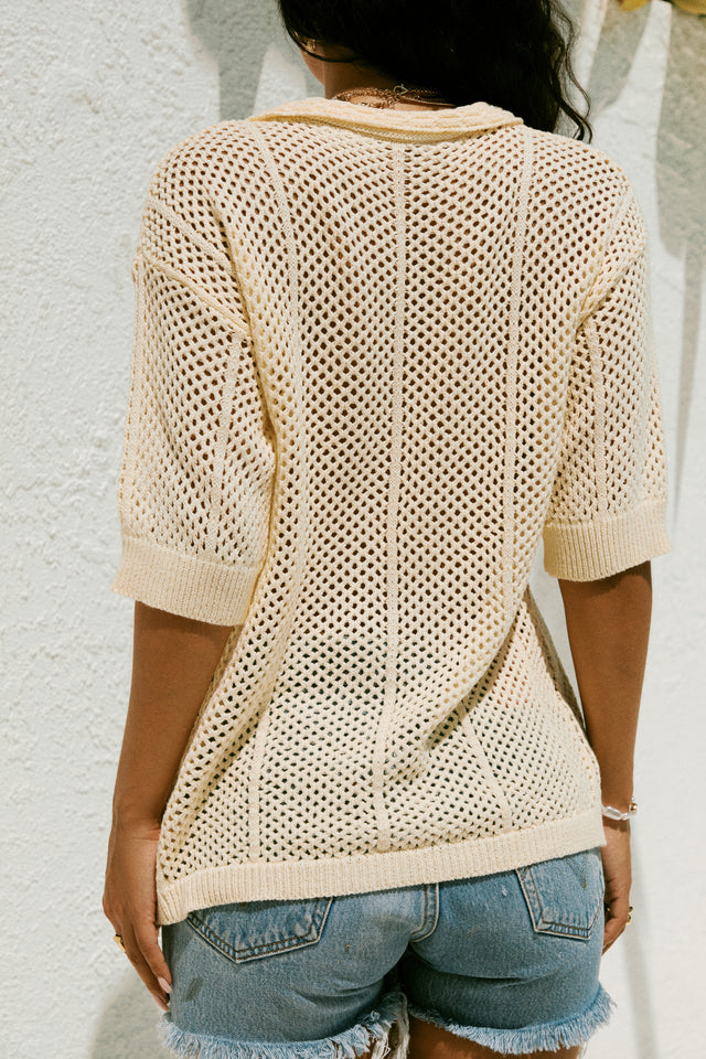 Load image into Gallery viewer, Crochet Short Sleeve Top
