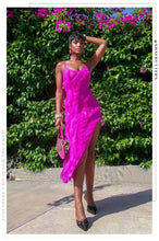 Load image into Gallery viewer, Magenta Ruffle Dress
