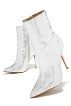 Load image into Gallery viewer, Silver-Tone Ankle Boot
