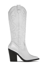 Load image into Gallery viewer, Silver-Tone Cowgirl Boots
