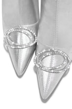 Load image into Gallery viewer, Silver Tone Metallic Over The Knee Boots
