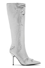 Load image into Gallery viewer, Silver-Tone Knee High Boots
