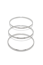 Load image into Gallery viewer, Silver 3pc Bangle Set
