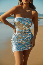 Load image into Gallery viewer, Short Silver Sequins Dress
