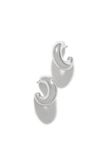 Load image into Gallery viewer, Tamia Abstract Hoop Earring - Silver
