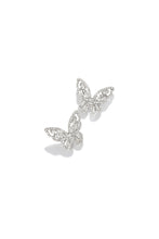 Load image into Gallery viewer, Silver Butterfly Earrings

