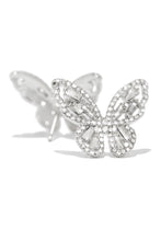 Load image into Gallery viewer, Cubic Zirconia Butterfly Earrings
