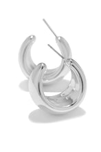 Load image into Gallery viewer, Chunky Silver Hoops Earrings
