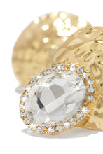 Load image into Gallery viewer, Gold-Tone Statement Embellished Earring
