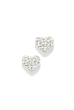 Load image into Gallery viewer, Everlasting Love Embellished Heart Earring - Silver
