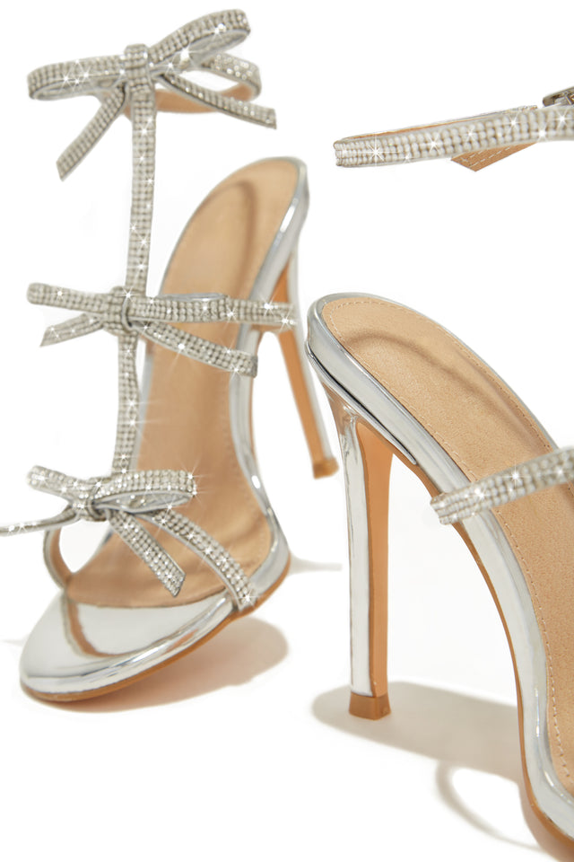 Load image into Gallery viewer, Party Season Embellished High Heels - Silver
