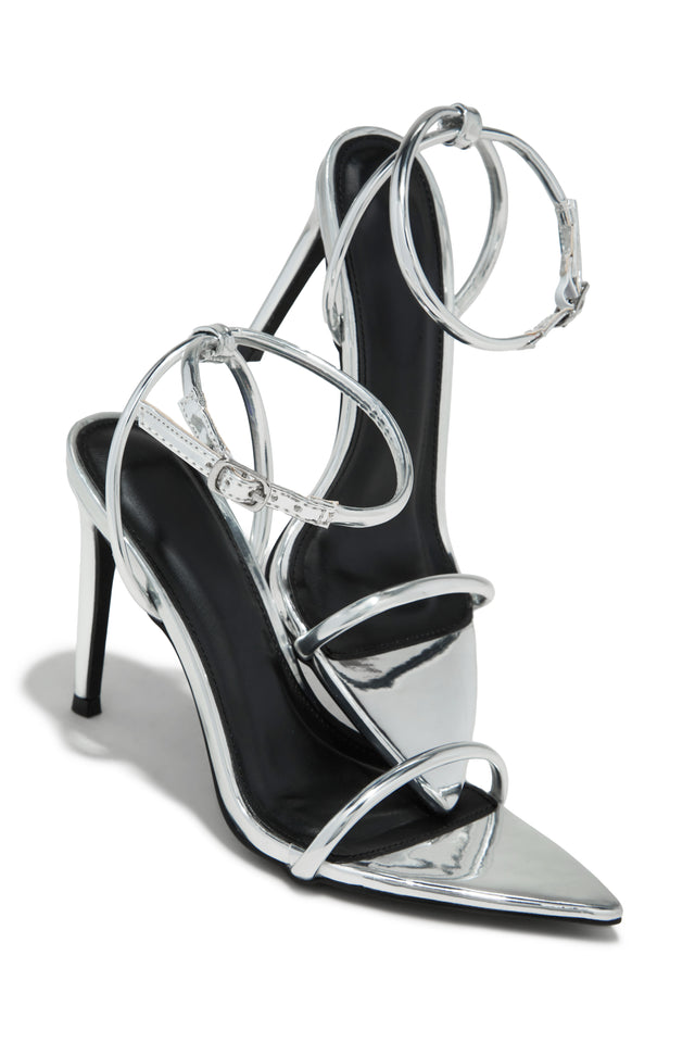 Load image into Gallery viewer, Silver-Tone Single Sole Heels

