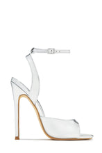Load image into Gallery viewer, Silver-Tone Mary Jane Strap with Open Peep Toe High Heels
