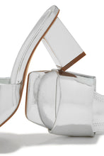 Load image into Gallery viewer, Valentine Block Heel Mules - Silver
