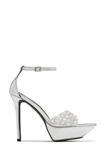 Load image into Gallery viewer, Girls Night Out Silver Tone Heels
