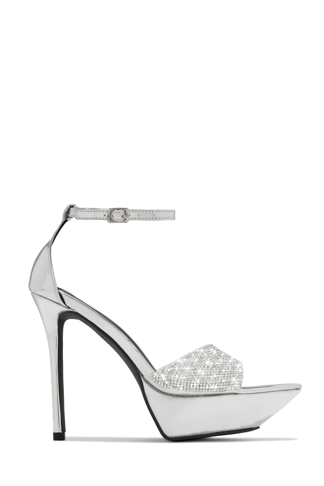 Date Night Metallic Silver Tone Heels