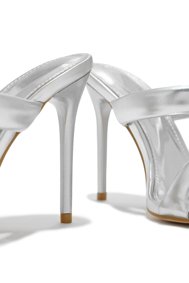 Load image into Gallery viewer, Stassie Single Sole High Heel Mules - Silver
