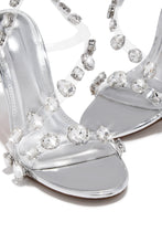 Load image into Gallery viewer, Kiah Embellished Slingback Heels - Silver

