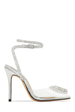 Load image into Gallery viewer, Love Language Embellished Heart Heel Pumps - White
