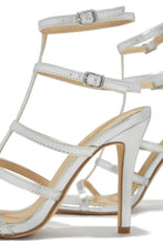 Load image into Gallery viewer, Luxury Essentials Caged Strap High Heels - Silver
