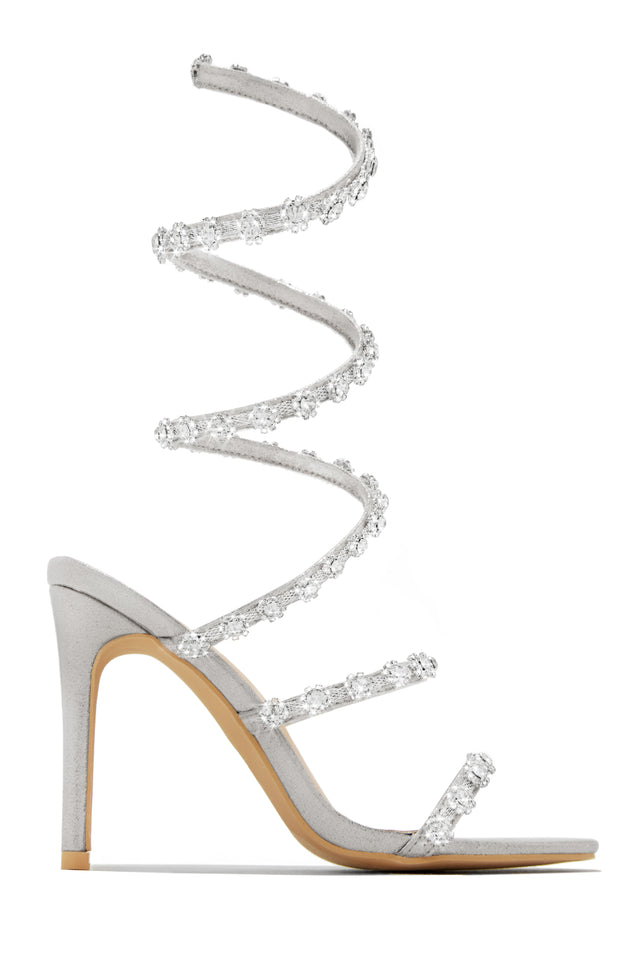 Load image into Gallery viewer, Silver Coil Heel
