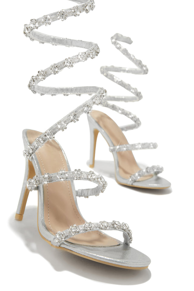 Load image into Gallery viewer, Silver-Tone Single Sole High Heels
