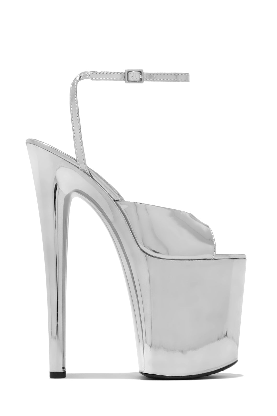 Sapphire Platform High Heels - Silver