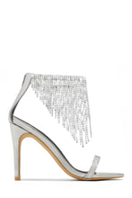 Load image into Gallery viewer, Formal Icon Embellished Dangle Heels - Silver
