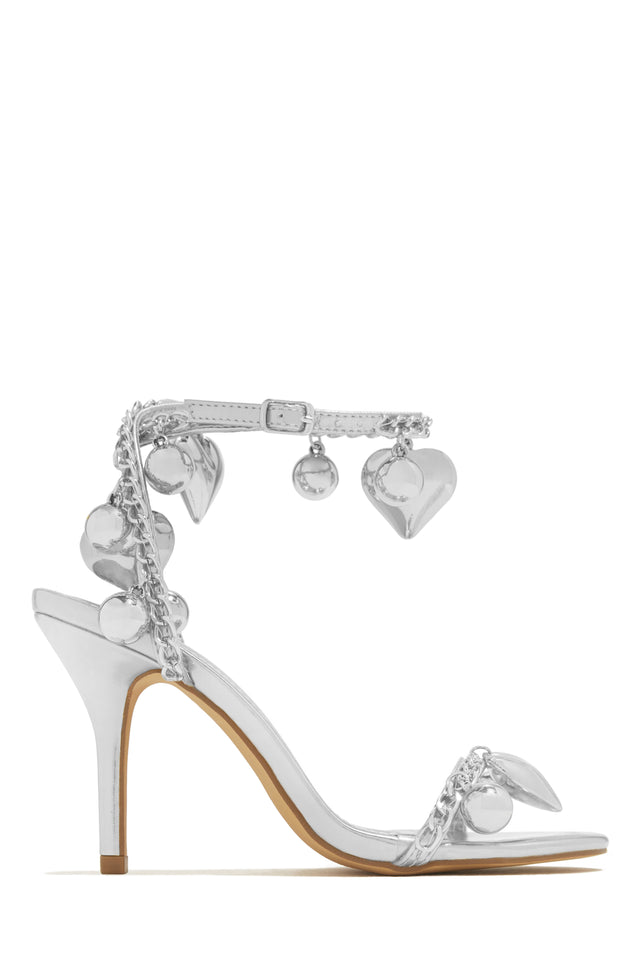 Load image into Gallery viewer, Perfect Silver-Tone Valentine&#39;s Day Heels
