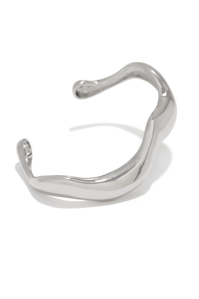 Load image into Gallery viewer, Swirl Silver Tone Bangle
