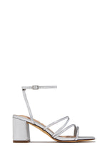 Load image into Gallery viewer, Jazmin Block Mid Heels - Silver
