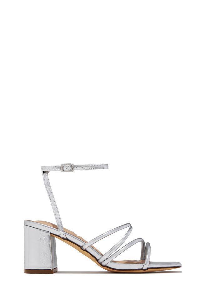 Load image into Gallery viewer, Jazmin Block Mid Heels - Silver
